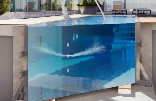 Selbsttragend Skimmer-Edelstahlpool - AQA Steel