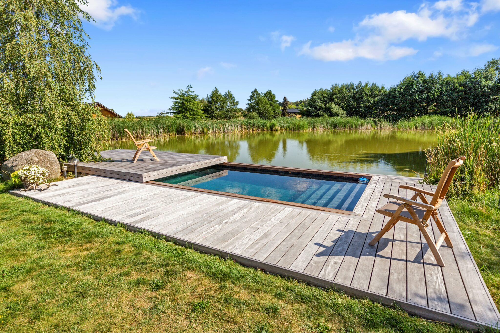 Schiebeterrasse - Poolabdeckungen von AQA Steel